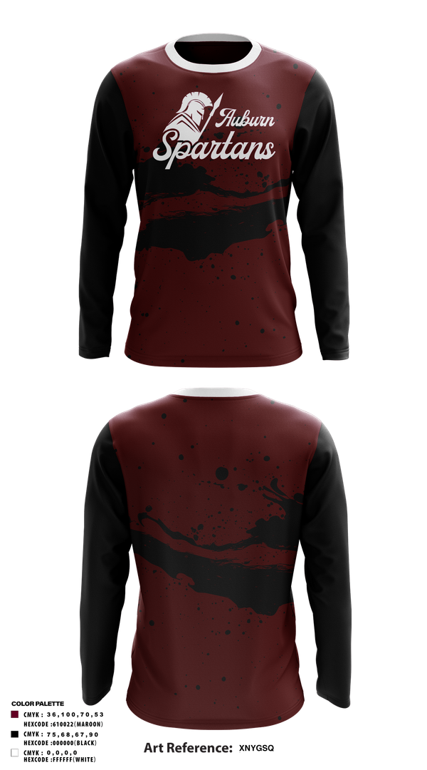 Long Sleeve Performance Shirt, Auburn Spartans, , Teamtime, Team time, sublimation, custom sports apparel, team uniforms, spirit wear, spiritwear, sports uniforms, custom shirts, team store, custom team store, fundraiser sports, apparel fundraiser