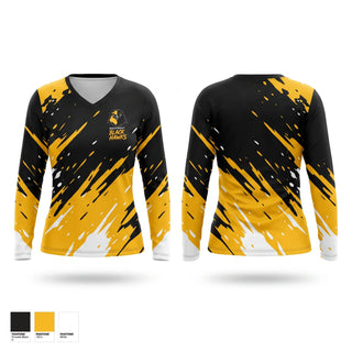 Womens Long Sleeve Vneck Shirt, Blackhawks, , Teamtime, Team time, sublimation, custom sports apparel, team uniforms, spirit wear, spiritwear, sports uniforms, custom shirts, team store, custom team store, fundraiser sports, apparel fundraiser