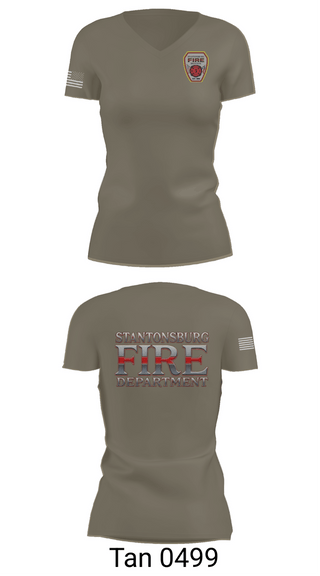 Womens Short Sleeve Vneck Shirt, Stantonsburg-Moyton Fire #3, Fire Department, Teamtime, Team time, sublimation, custom sports apparel, team uniforms, spirit wear, spiritwear, sports uniforms, custom shirts, team store, custom team store, fundraiser sports, apparel fundraiser