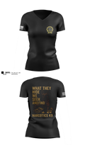 Narcotics K9 63808896 Women's Short Sleeve V-neck Shirt - 2