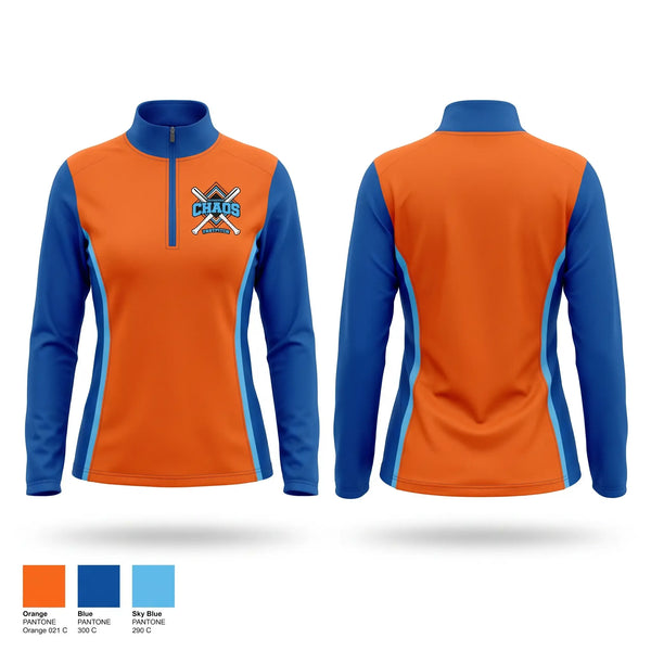 Quarter Zip Jacket, Poynette chaos, Softball, Teamtime, Team time, sublimation, custom sports apparel, team uniforms, spirit wear, spiritwear, sports uniforms, custom shirts, team store, custom team store, fundraiser sports, apparel fundraiser