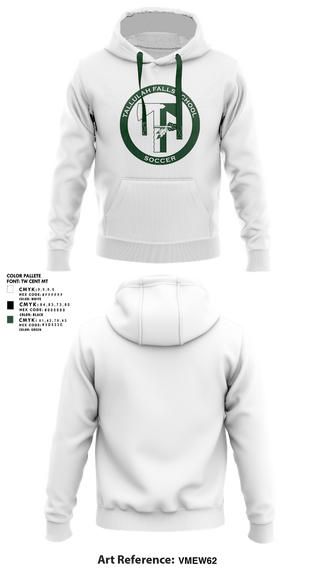 Hoodie, Tallulah Falls School Soccer, Women's Soccer, Teamtime, Team time, sublimation, custom sports apparel, team uniforms, spirit wear, spiritwear, sports uniforms, custom shirts, team store, custom team store, fundraiser sports, apparel fundraiser