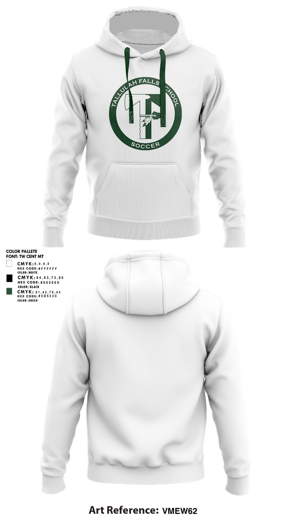 Hoodie, Tallulah Falls School Soccer, Women's Soccer, Teamtime, Team time, sublimation, custom sports apparel, team uniforms, spirit wear, spiritwear, sports uniforms, custom shirts, team store, custom team store, fundraiser sports, apparel fundraiser