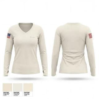 Womens Long Sleeve Vneck Shirt, 5-1 cav, Army, Teamtime, Team time, sublimation, custom sports apparel, team uniforms, spirit wear, spiritwear, sports uniforms, custom shirts, team store, custom team store, fundraiser sports, apparel fundraiser