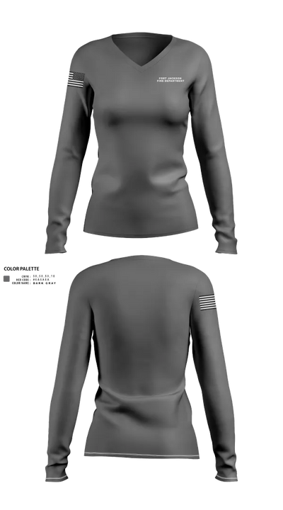 Fort Jackson Fire Department 25756840 Women's Long Sleeve V-neck Shirt - 21