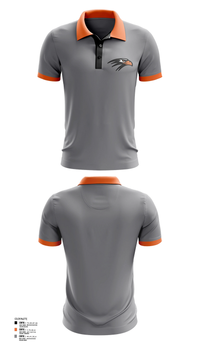 Bloomer Blackhawk'sTrack & Field Short Sleeve Performance Polo - 3