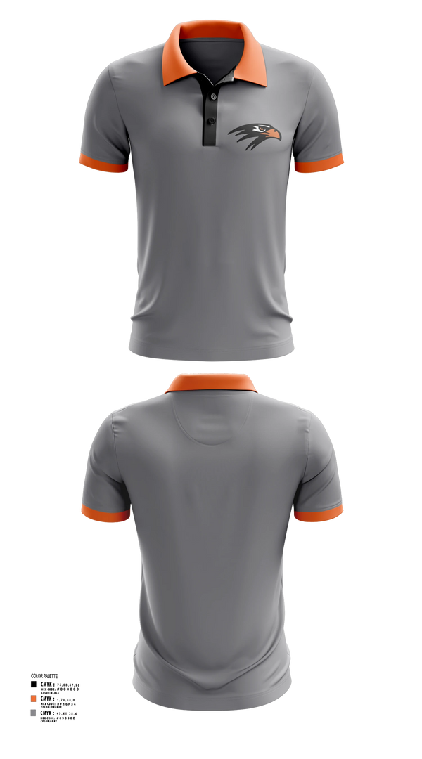 Short Sleeve Performance Polo, Bloomer Blackhawk'sTrack & Field, Track & Field, Teamtime, Team time, sublimation, custom sports apparel, team uniforms, spirit wear, spiritwear, sports uniforms, custom shirts, team store, custom team store, fundraiser sports, apparel fundraiser