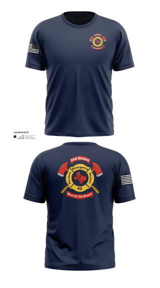 Short Sleeve Performance Shirt, Old Ocean Fire Department, Fire Department, Teamtime, Team time, sublimation, custom sports apparel, team uniforms, spirit wear, spiritwear, sports uniforms, custom shirts, team store, custom team store, fundraiser sports, apparel fundraiser