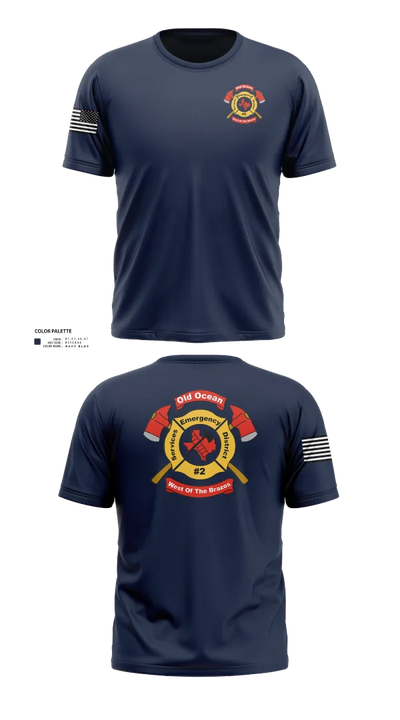 Old Ocean Fire Department 97753494 Short Sleeve Performance Shirt - 22