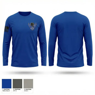 Long Sleeve Performance Shirt, Palo Verde AFJROTC, Air Force, Teamtime, Team time, sublimation, custom sports apparel, team uniforms, spirit wear, spiritwear, sports uniforms, custom shirts, team store, custom team store, fundraiser sports, apparel fundraiser