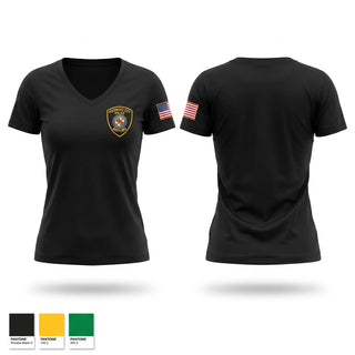 Womens Short Sleeve Vneck Shirt, Pocomoke City Police, Police, Teamtime, Team time, sublimation, custom sports apparel, team uniforms, spirit wear, spiritwear, sports uniforms, custom shirts, team store, custom team store, fundraiser sports, apparel fundraiser