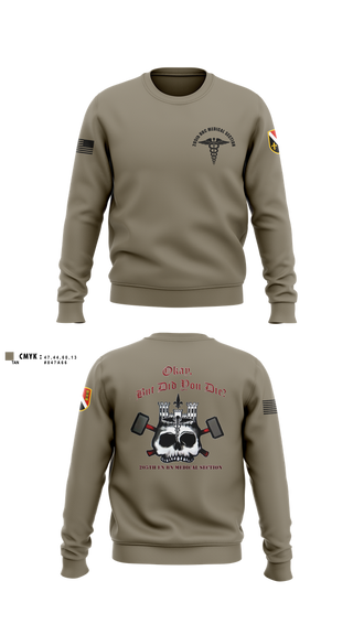 Crew Neck Sweatshirt, 205th HHC MEDICAL SECTION, , Teamtime, Team time, sublimation, custom sports apparel, team uniforms, spirit wear, spiritwear, sports uniforms, custom shirts, team store, custom team store, fundraiser sports, apparel fundraiser
