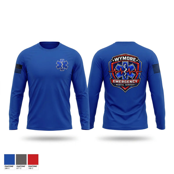Long Sleeve Performance Shirt, Wymore EMS, EMS/EMT, Teamtime, Team time, sublimation, custom sports apparel, team uniforms, spirit wear, spiritwear, sports uniforms, custom shirts, team store, custom team store, fundraiser sports, apparel fundraiser