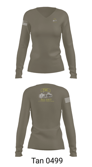 Womens Long Sleeve Vneck Shirt, 2TC, Army, Teamtime, Team time, sublimation, custom sports apparel, team uniforms, spirit wear, spiritwear, sports uniforms, custom shirts, team store, custom team store, fundraiser sports, apparel fundraiser