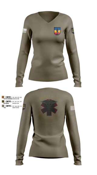 Womens Long Sleeve Vneck Shirt, 426 RTI, National Guard, Teamtime, Team time, sublimation, custom sports apparel, team uniforms, spirit wear, spiritwear, sports uniforms, custom shirts, team store, custom team store, fundraiser sports, apparel fundraiser