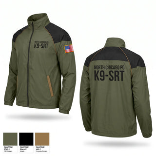 Windbreaker, North Chicago PD K9/SRT, Police, Teamtime, Team time, sublimation, custom sports apparel, team uniforms, spirit wear, spiritwear, sports uniforms, custom shirts, team store, custom team store, fundraiser sports, apparel fundraiser