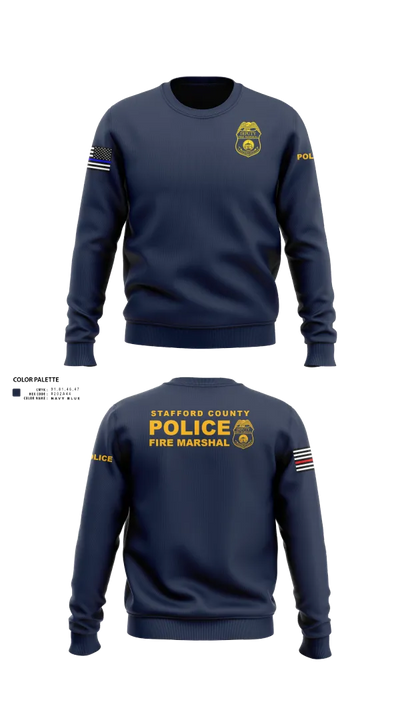 Stafford County Fire Marshal's Office 23358939 Crew Neck Sweatshirt - 22
