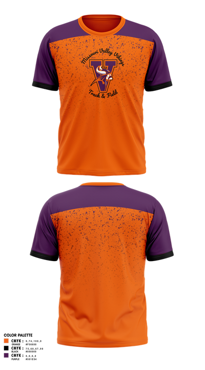 Missouri Valley College Track & Field 54824388 Short Sleeve Performance Shirt - 1