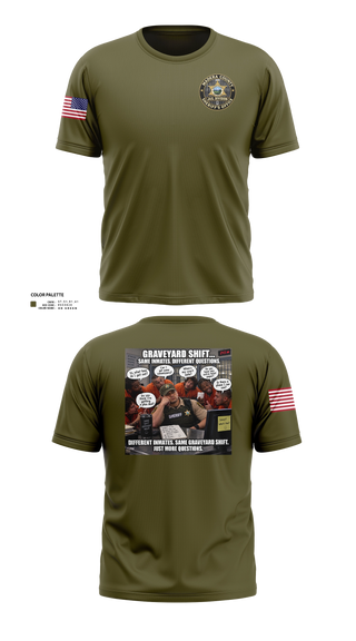 Old School Cotton Feel Shirt, Madera County Sheriff's Department, Police, Teamtime, Team time, sublimation, custom sports apparel, team uniforms, spirit wear, spiritwear, sports uniforms, custom shirts, team store, custom team store, fundraiser sports, apparel fundraiser