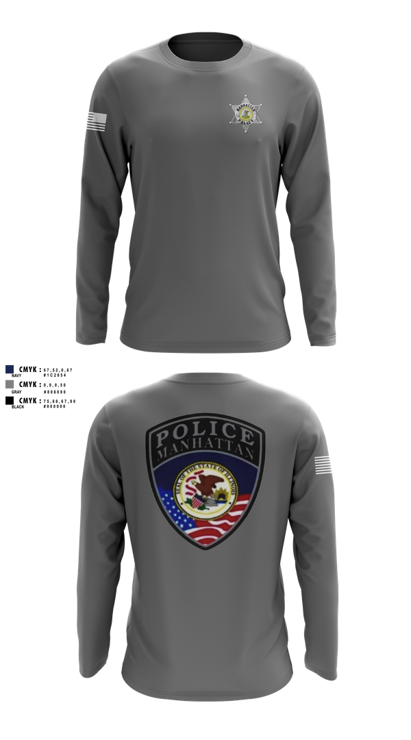 Long Sleeve Performance Shirt, Manhattan Police Department, , Teamtime, Team time, sublimation, custom sports apparel, team uniforms, spirit wear, spiritwear, sports uniforms, custom shirts, team store, custom team store, fundraiser sports, apparel fundraiser