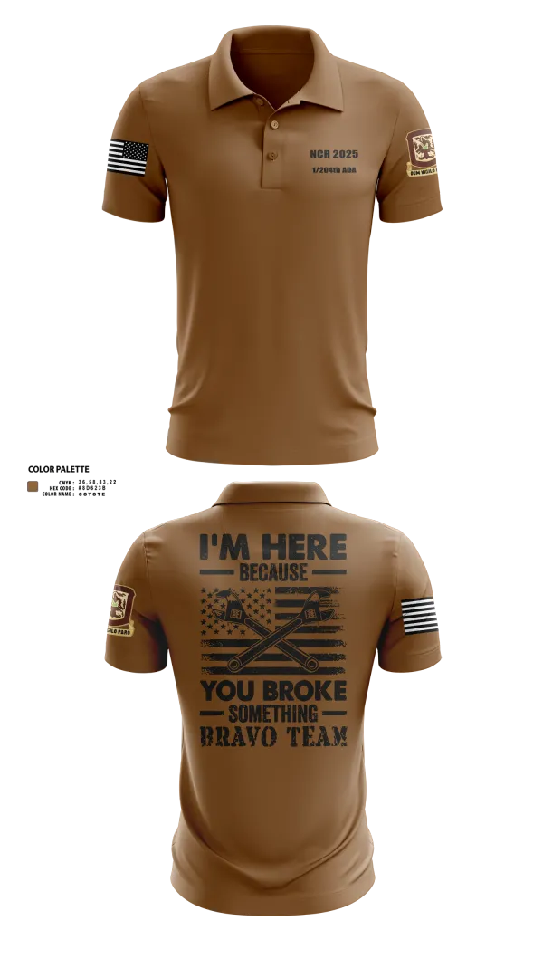 Short Sleeve Performance Polo, 1/204th ADA, , Teamtime, Team time, sublimation, custom sports apparel, team uniforms, spirit wear, spiritwear, sports uniforms, custom shirts, team store, custom team store, fundraiser sports, apparel fundraiser