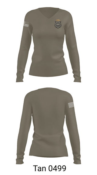Womens Long Sleeve Vneck Shirt, McCaysville Police Department, Police, Teamtime, Team time, sublimation, custom sports apparel, team uniforms, spirit wear, spiritwear, sports uniforms, custom shirts, team store, custom team store, fundraiser sports, apparel fundraiser