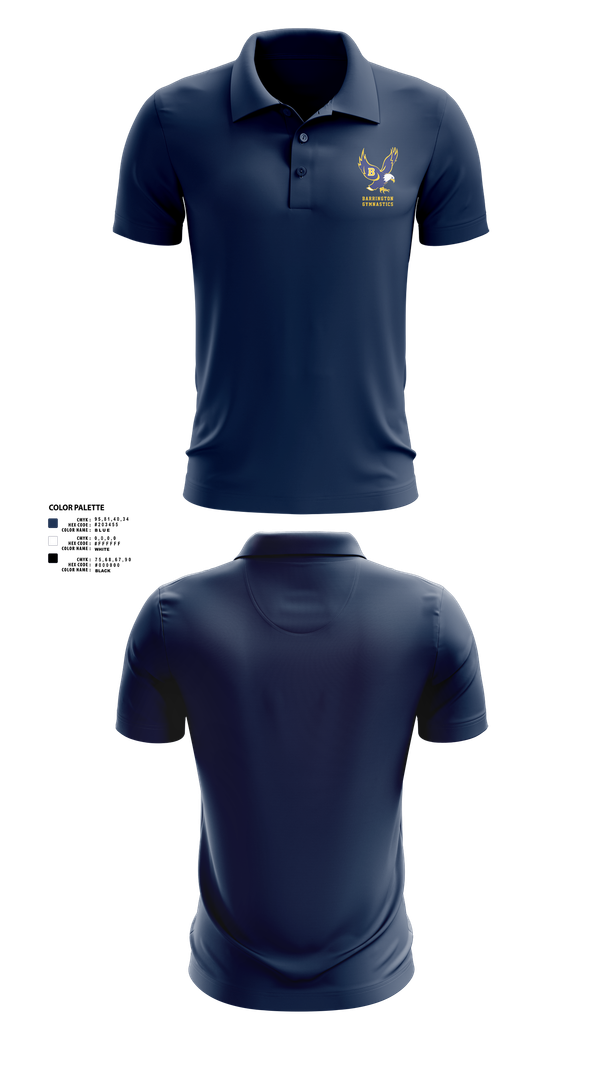 Short Sleeve Performance Polo, Barrington High School Gymnastics, Spirit Store, Teamtime, Team time, sublimation, custom sports apparel, team uniforms, spirit wear, spiritwear, sports uniforms, custom shirts, team store, custom team store, fundraiser sports, apparel fundraiser
