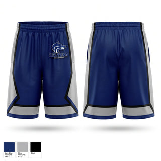 Mens Basketball Shorts, Deltona Wolves, Men's Basketball, Teamtime, Team time, sublimation, custom sports apparel, team uniforms, spirit wear, spiritwear, sports uniforms, custom shirts, team store, custom team store, fundraiser sports, apparel fundraiser