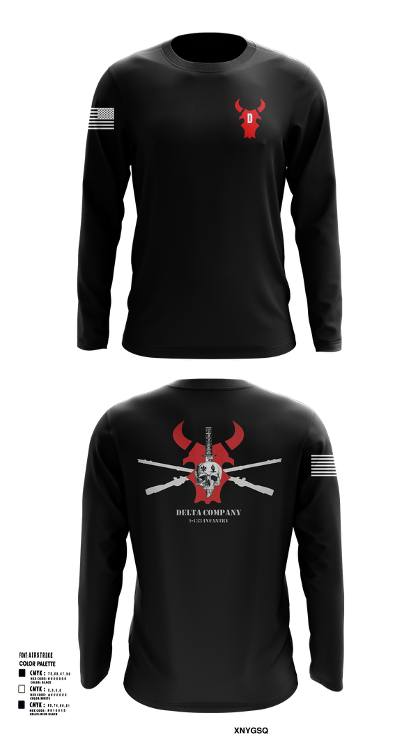 Long Sleeve Performance Shirt, D Co 1-133 IN, , Teamtime, Team time, sublimation, custom sports apparel, team uniforms, spirit wear, spiritwear, sports uniforms, custom shirts, team store, custom team store, fundraiser sports, apparel fundraiser