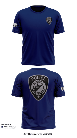 Short Sleeve Performance Shirt, Mabscott Police Department, Police, Teamtime, Team time, sublimation, custom sports apparel, team uniforms, spirit wear, spiritwear, sports uniforms, custom shirts, team store, custom team store, fundraiser sports, apparel fundraiser