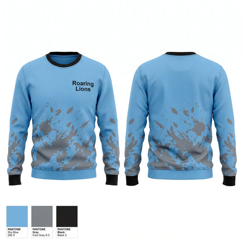 Crew Neck Sweatshirt, Roaring Lions, Men's Soccer, Teamtime, Team time, sublimation, custom sports apparel, team uniforms, spirit wear, spiritwear, sports uniforms, custom shirts, team store, custom team store, fundraiser sports, apparel fundraiser