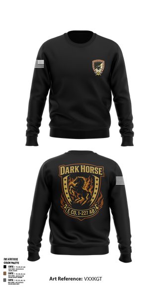 Crew Neck Sweatshirt, Echo Company, 1-227 AB, 1ACB, 1CD, , Teamtime, Team time, sublimation, custom sports apparel, team uniforms, spirit wear, spiritwear, sports uniforms, custom shirts, team store, custom team store, fundraiser sports, apparel fundraiser