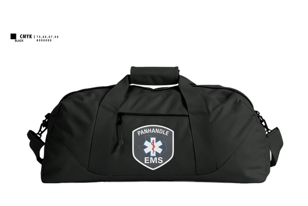 Duffle Bag, Panhandle EMSPanhandle EMS, Fire Department, Teamtime, Team time, sublimation, custom sports apparel, team uniforms, spirit wear, spiritwear, sports uniforms, custom shirts, team store, custom team store, fundraiser sports, apparel fundraiser
