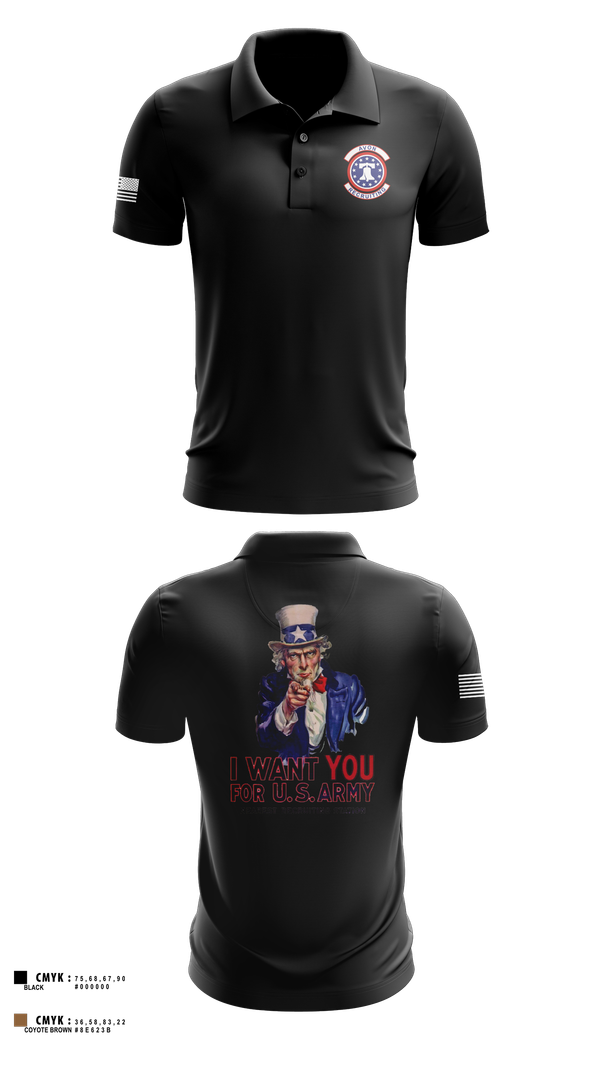Short Sleeve Performance Polo, US Army I Want You, Army, Teamtime, Team time, sublimation, custom sports apparel, team uniforms, spirit wear, spiritwear, sports uniforms, custom shirts, team store, custom team store, fundraiser sports, apparel fundraiser