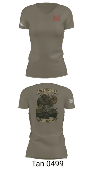 Womens Short Sleeve Vneck Shirt, 252 EN CO, National Guard, Teamtime, Team time, sublimation, custom sports apparel, team uniforms, spirit wear, spiritwear, sports uniforms, custom shirts, team store, custom team store, fundraiser sports, apparel fundraiser