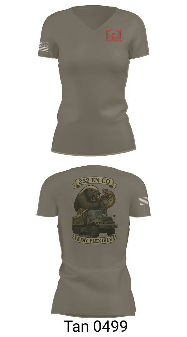 Womens Short Sleeve Vneck Shirt, 252 EN CO, National Guard, Teamtime, Team time, sublimation, custom sports apparel, team uniforms, spirit wear, spiritwear, sports uniforms, custom shirts, team store, custom team store, fundraiser sports, apparel fundraiser