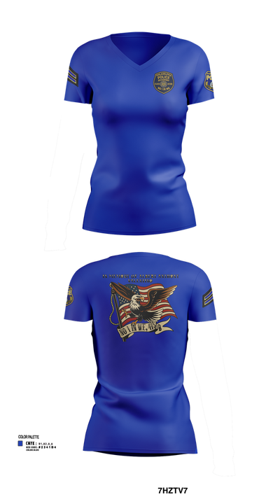 Philadelphia Police 64135919 Women's Short Sleeve V-neck Shirt - 103