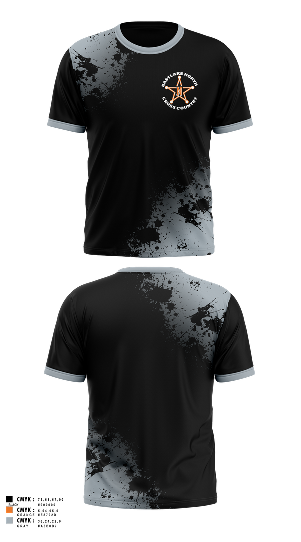 Short Sleeve Performance Shirt, Eastlake North Cross County, Cross Country, Teamtime, Team time, sublimation, custom sports apparel, team uniforms, spirit wear, spiritwear, sports uniforms, custom shirts, team store, custom team store, fundraiser sports, apparel fundraiser