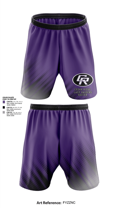 Cedar Ridge Lady Raiders Soccer 57622036 Athletic Shorts With Pockets - 1