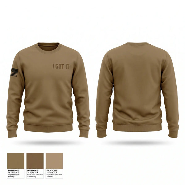 Crew Neck Sweatshirt, I GOT IT, Army, Teamtime, Team time, sublimation, custom sports apparel, team uniforms, spirit wear, spiritwear, sports uniforms, custom shirts, team store, custom team store, fundraiser sports, apparel fundraiser