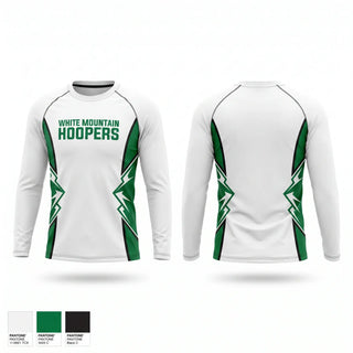Long Sleeve Performance Shirt, White Mountain Hoopers, Men's Basketball, Teamtime, Team time, sublimation, custom sports apparel, team uniforms, spirit wear, spiritwear, sports uniforms, custom shirts, team store, custom team store, fundraiser sports, apparel fundraiser