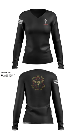 Womens Long Sleeve Vneck Shirt, TXT, Army, Teamtime, Team time, sublimation, custom sports apparel, team uniforms, spirit wear, spiritwear, sports uniforms, custom shirts, team store, custom team store, fundraiser sports, apparel fundraiser