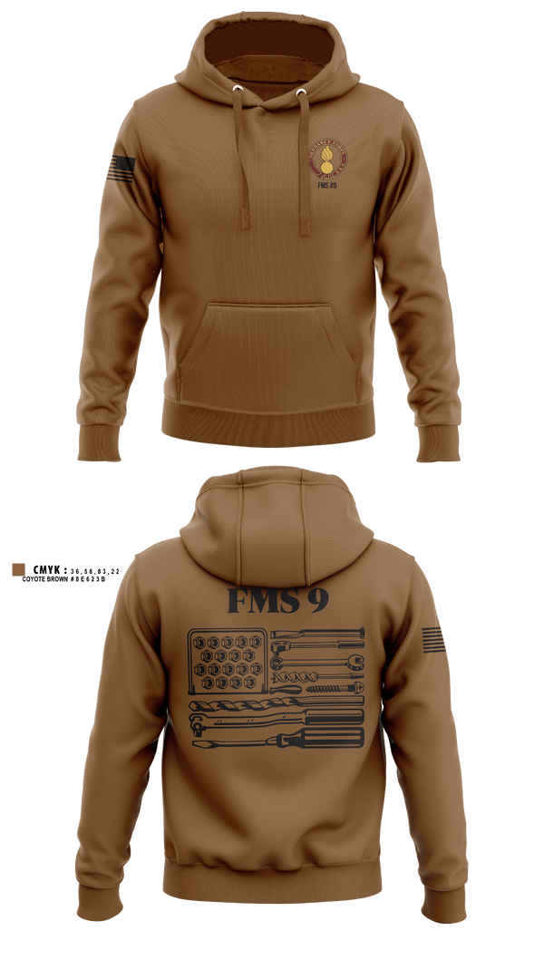 Hoodie, FMS #9, Army, Teamtime, Team time, sublimation, custom sports apparel, team uniforms, spirit wear, spiritwear, sports uniforms, custom shirts, team store, custom team store, fundraiser sports, apparel fundraiser