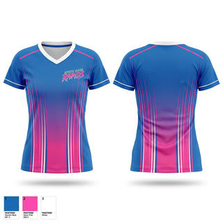 Womens Short Sleeve Vneck Shirt, Mystic River Rapids, Baseball, Teamtime, Team time, sublimation, custom sports apparel, team uniforms, spirit wear, spiritwear, sports uniforms, custom shirts, team store, custom team store, fundraiser sports, apparel fundraiser