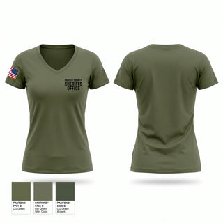 Womens Short Sleeve Vneck Shirt, CUSTER COUNTY SHERIFF'S OFFICE, Police, Teamtime, Team time, sublimation, custom sports apparel, team uniforms, spirit wear, spiritwear, sports uniforms, custom shirts, team store, custom team store, fundraiser sports, apparel fundraiser