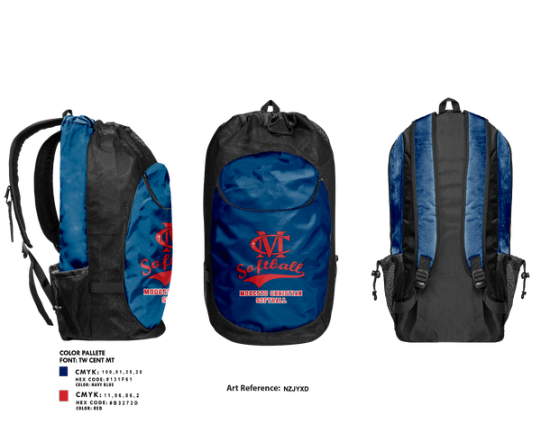 Gear Bag, Modesto Christian Crusaders Softball, Softball, Teamtime, Team time, sublimation, custom sports apparel, team uniforms, spirit wear, spiritwear, sports uniforms, custom shirts, team store, custom team store, fundraiser sports, apparel fundraiser