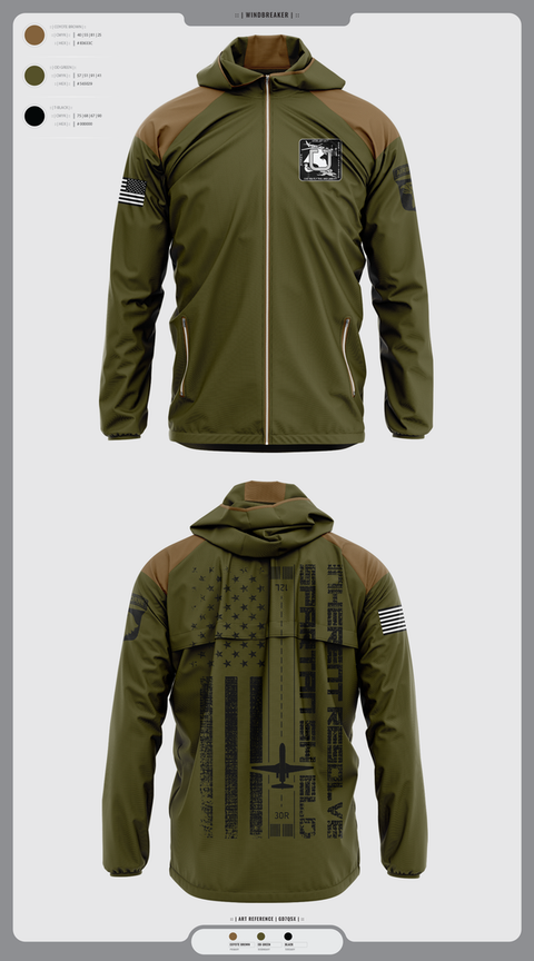 Windbreaker, Jet Det, Army, Teamtime, Team time, sublimation, custom sports apparel, team uniforms, spirit wear, spiritwear, sports uniforms, custom shirts, team store, custom team store, fundraiser sports, apparel fundraiser