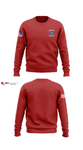 Crew Neck Sweatshirt, Crossett Fire Department, Fire Department, Teamtime, Team time, sublimation, custom sports apparel, team uniforms, spirit wear, spiritwear, sports uniforms, custom shirts, team store, custom team store, fundraiser sports, apparel fundraiser