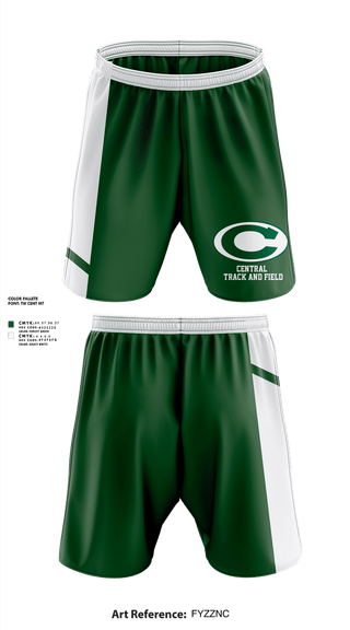 Athletic Shorts With Pockets, Central, Track & Field, Teamtime, Team time, sublimation, custom sports apparel, team uniforms, spirit wear, spiritwear, sports uniforms, custom shirts, team store, custom team store, fundraiser sports, apparel fundraiser