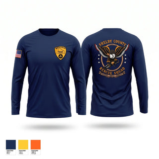Long Sleeve Performance Shirt, Shelby County Rescue Squad, Fire Department, Teamtime, Team time, sublimation, custom sports apparel, team uniforms, spirit wear, spiritwear, sports uniforms, custom shirts, team store, custom team store, fundraiser sports, apparel fundraiser